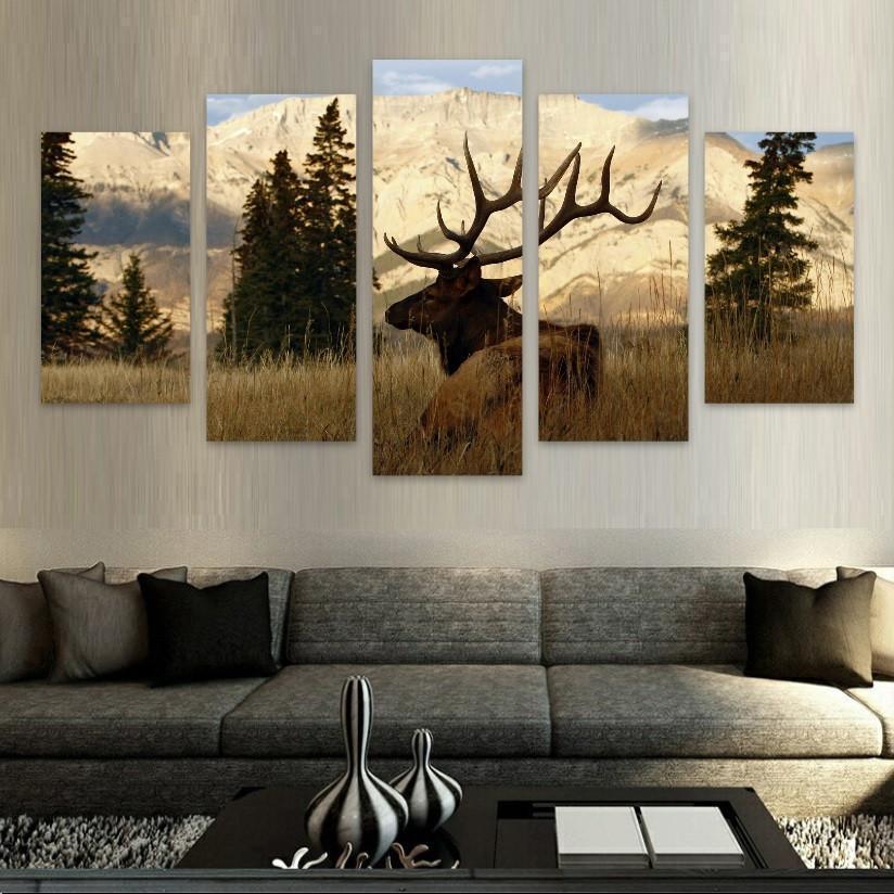 Elk Nature Animal Canvas Wall Art