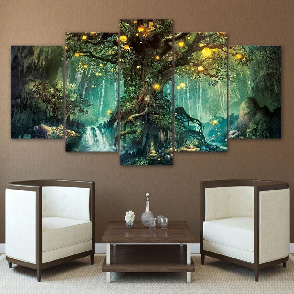 Enchanted Tree Scenery Nature Canvas Wall Art