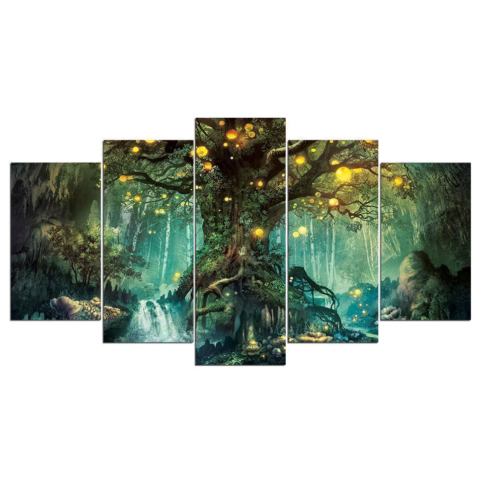 Enchanted Tree Scenery Nature Canvas Wall Art