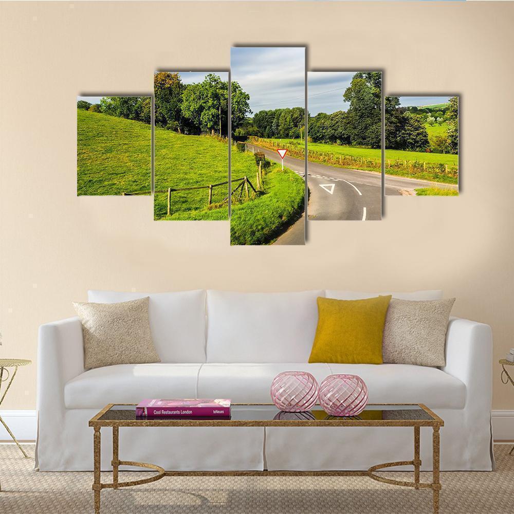 English Country Panorama Around Salisbury Nature Canvas Wall Art