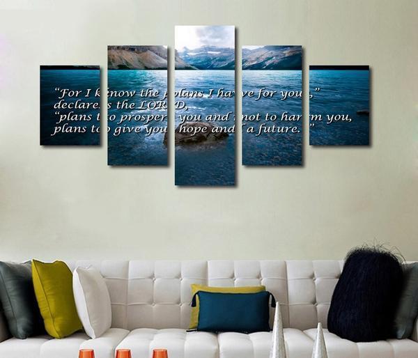 Eremiah 29:11 #3 For I Know The Plans I Have For You Bible Verse On Multi Nature Canvas Wall Art