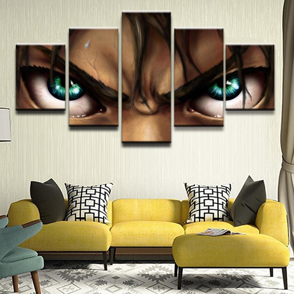 Attack On Titan Eren Yeager Poster 3 Anime Canvas Wall Art