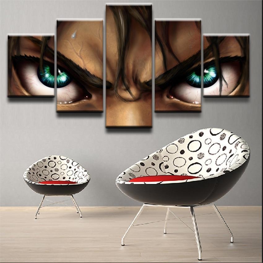 Attack On Titan Eren Yeager Poster 3 Anime Canvas Wall Art