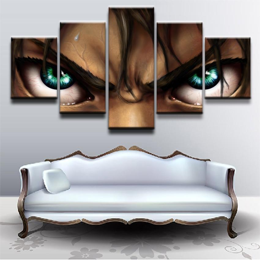 Attack On Titan Eren Yeager Poster 3 Anime Canvas Wall Art