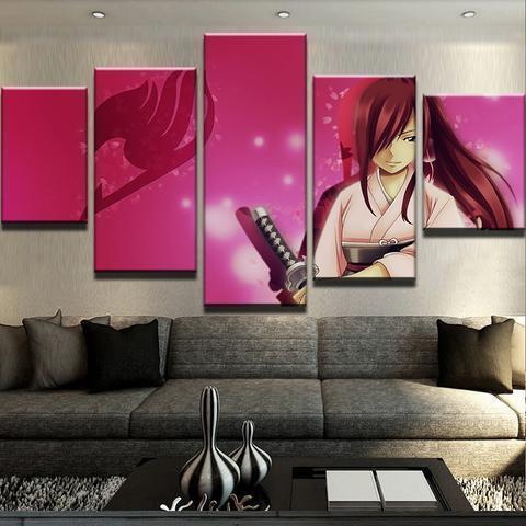 Erza Fairy Tail Anime Canvas Wall Art