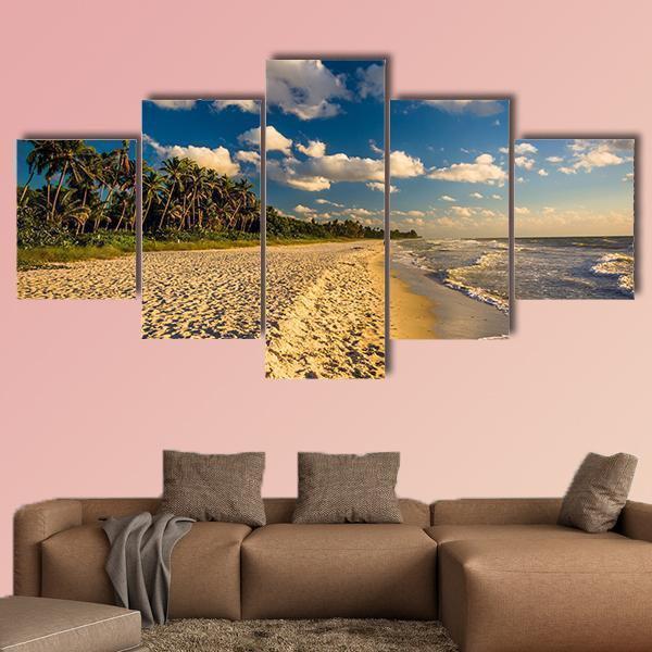 Evening Light At The Beach In Naples Nature Canvas Wall Art