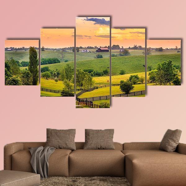 Evening Scene In Kentucky Nature Canvas Wall Art