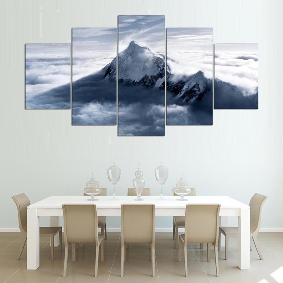 Everest Cross Creek Scenery Nature Canvas Wall Art