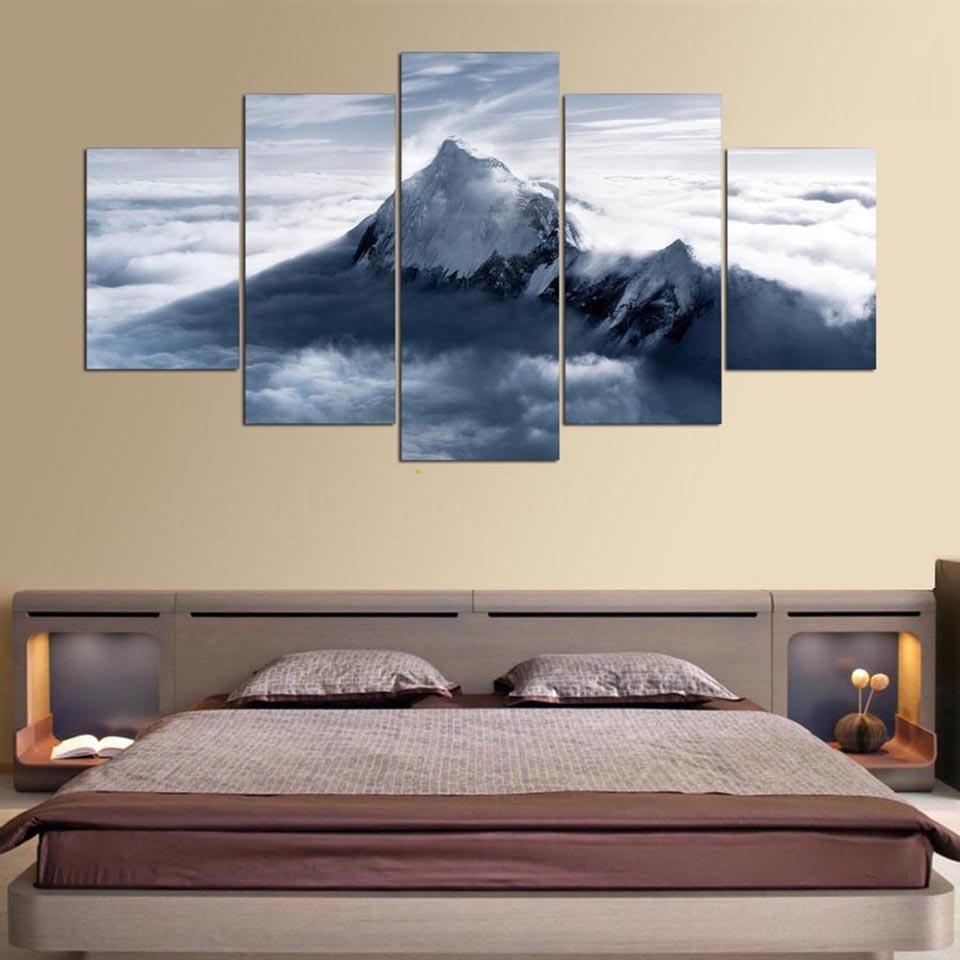 Everest Cross Creek Scenery Nature Canvas Wall Art