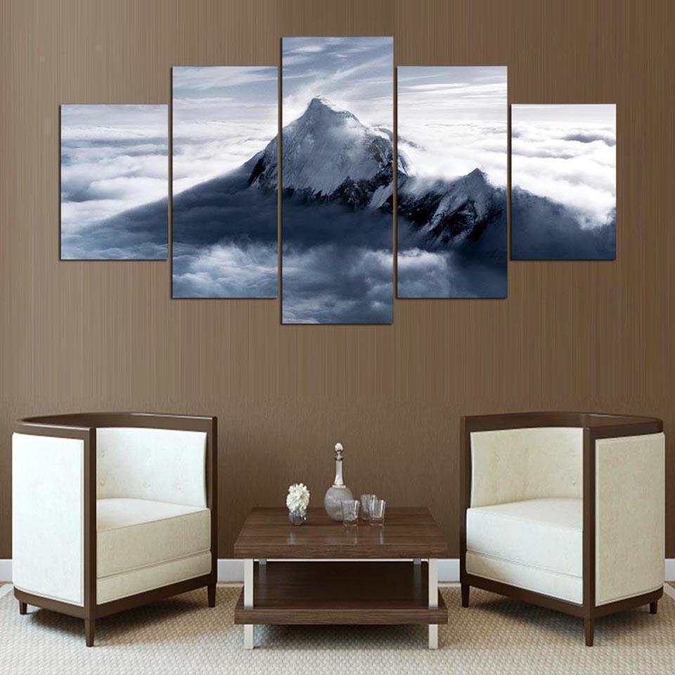 Everest Cross Creek Scenery Nature Canvas Wall Art