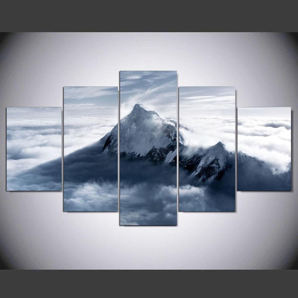 Everest Cross Creek Scenery Nature Canvas Wall Art