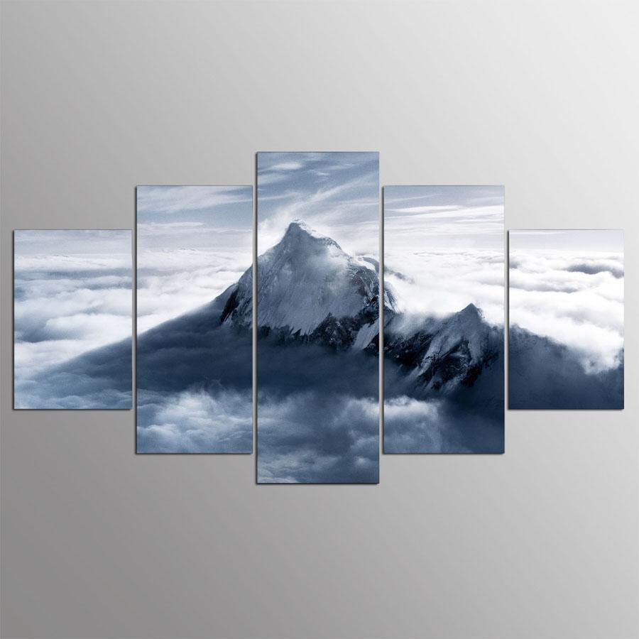 Everest Cross Creek Scenery Nature Canvas Wall Art