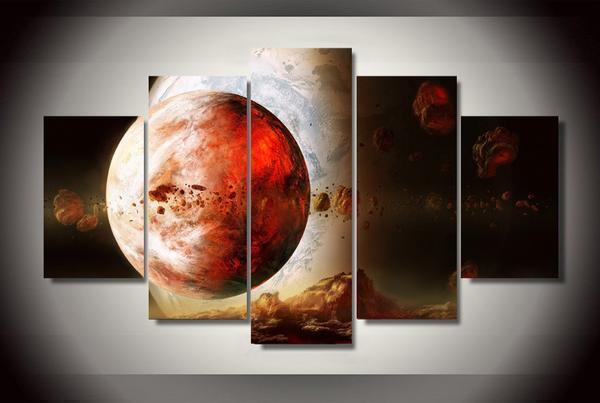 Exoplanet Planet Space Stars Space Canvas Wall Art