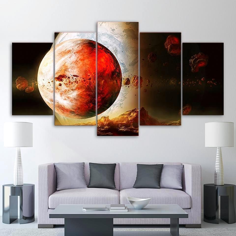 Exoplanet Space Universe Canvas Wall Art