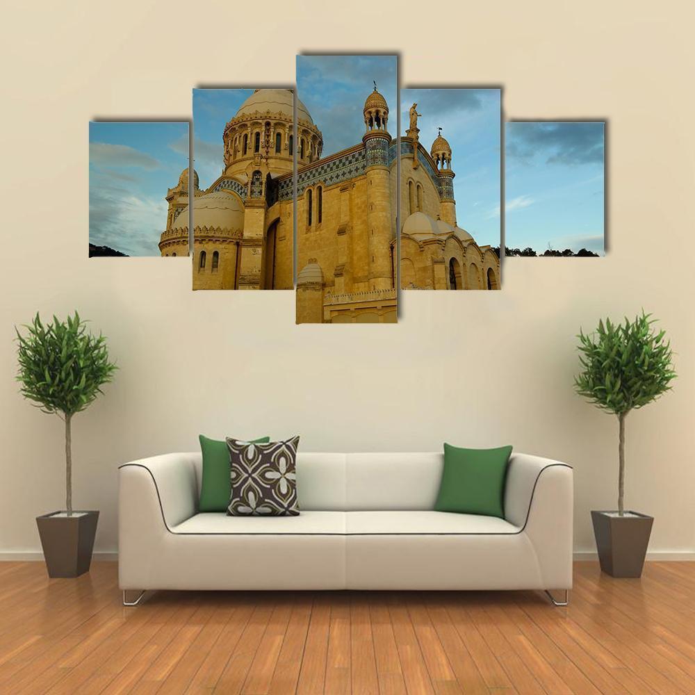 Exterior View To Cathedrale Notre Dame D'afrique Nature Canvas Wall Art