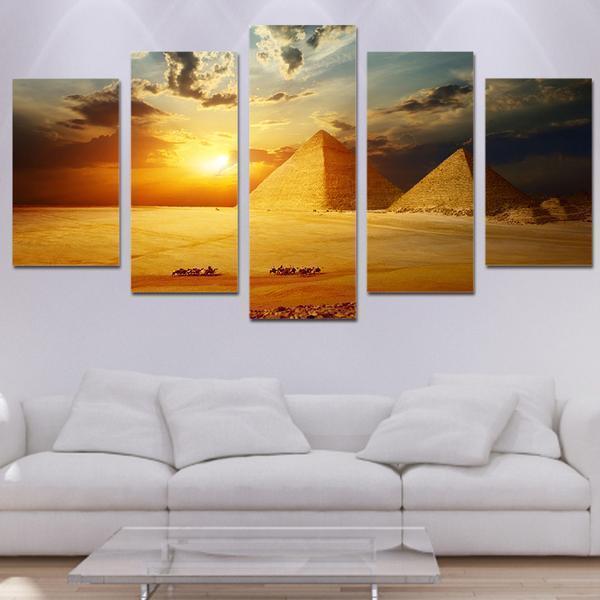 Eyzazh Egipet Egypt Pyramid Nature Canvas Wall Art