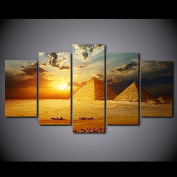Eyzazh Egipet Egypt Pyramid Nature Canvas Wall Art
