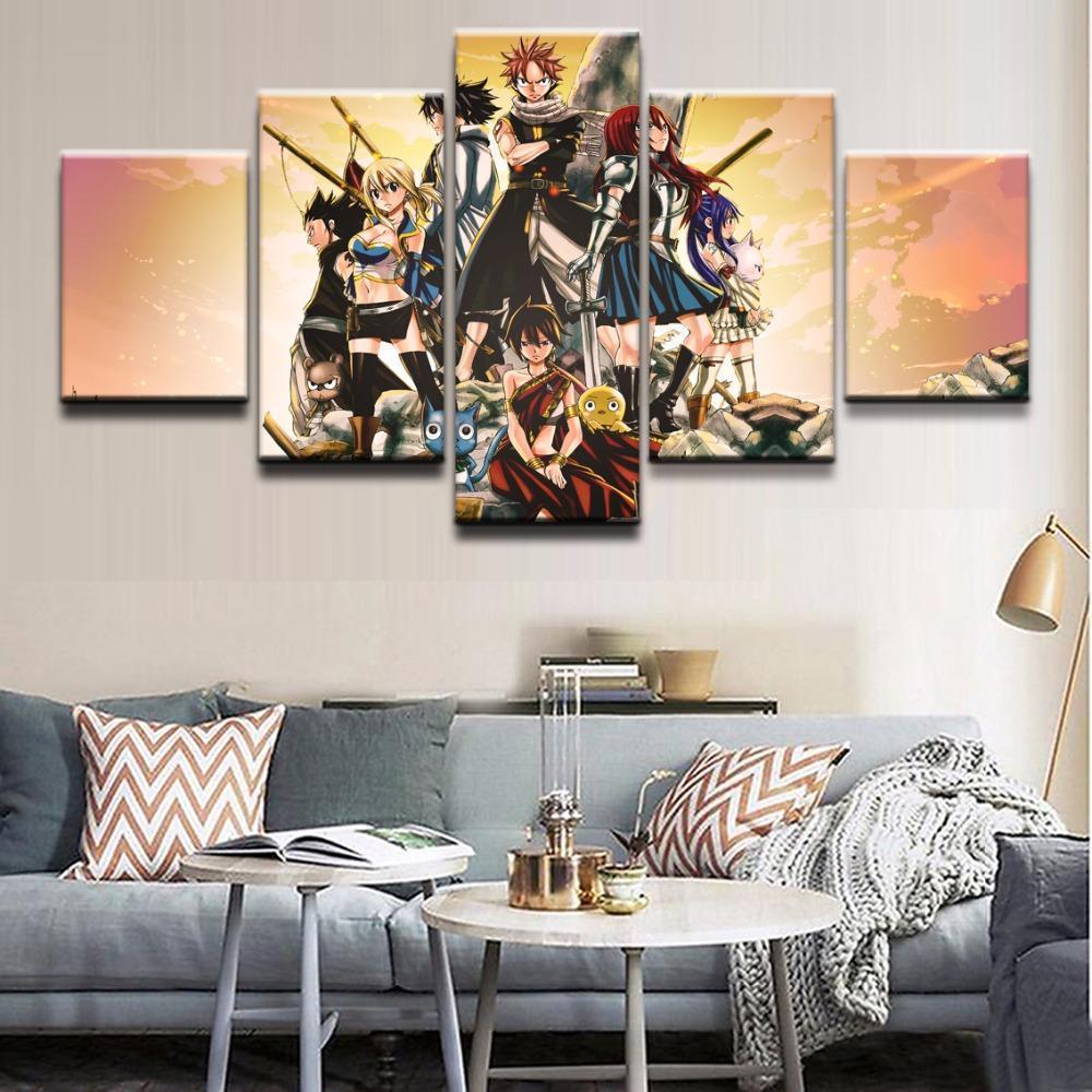 Fairy Tail Characters 2 Anime Canvas Wall Art
