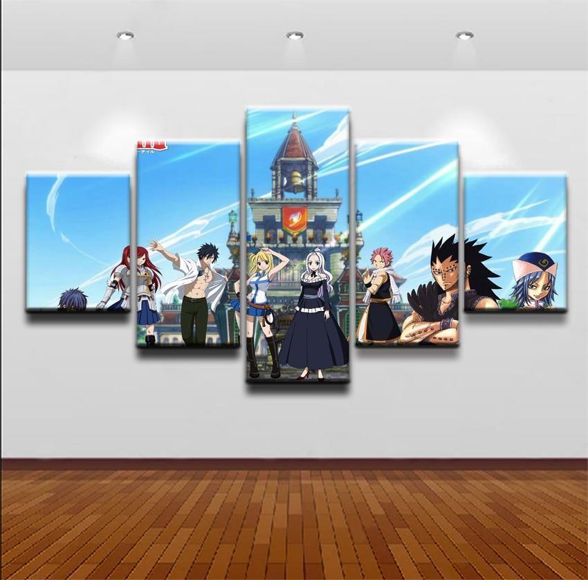 Fairy Tail Characters 3 Anime Canvas Wall Art