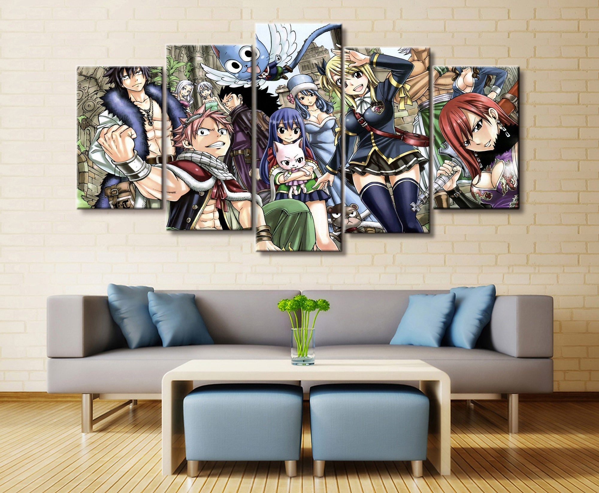 Fairy Tail Characters 4 Anime Canvas Wall Art