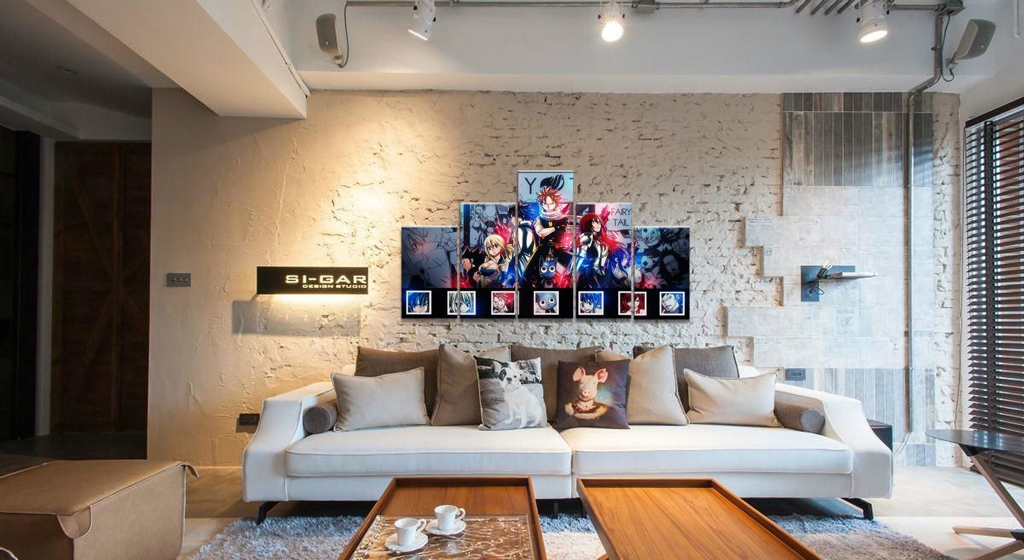 Fairy Tail Characters 5 Anime Canvas Wall Art