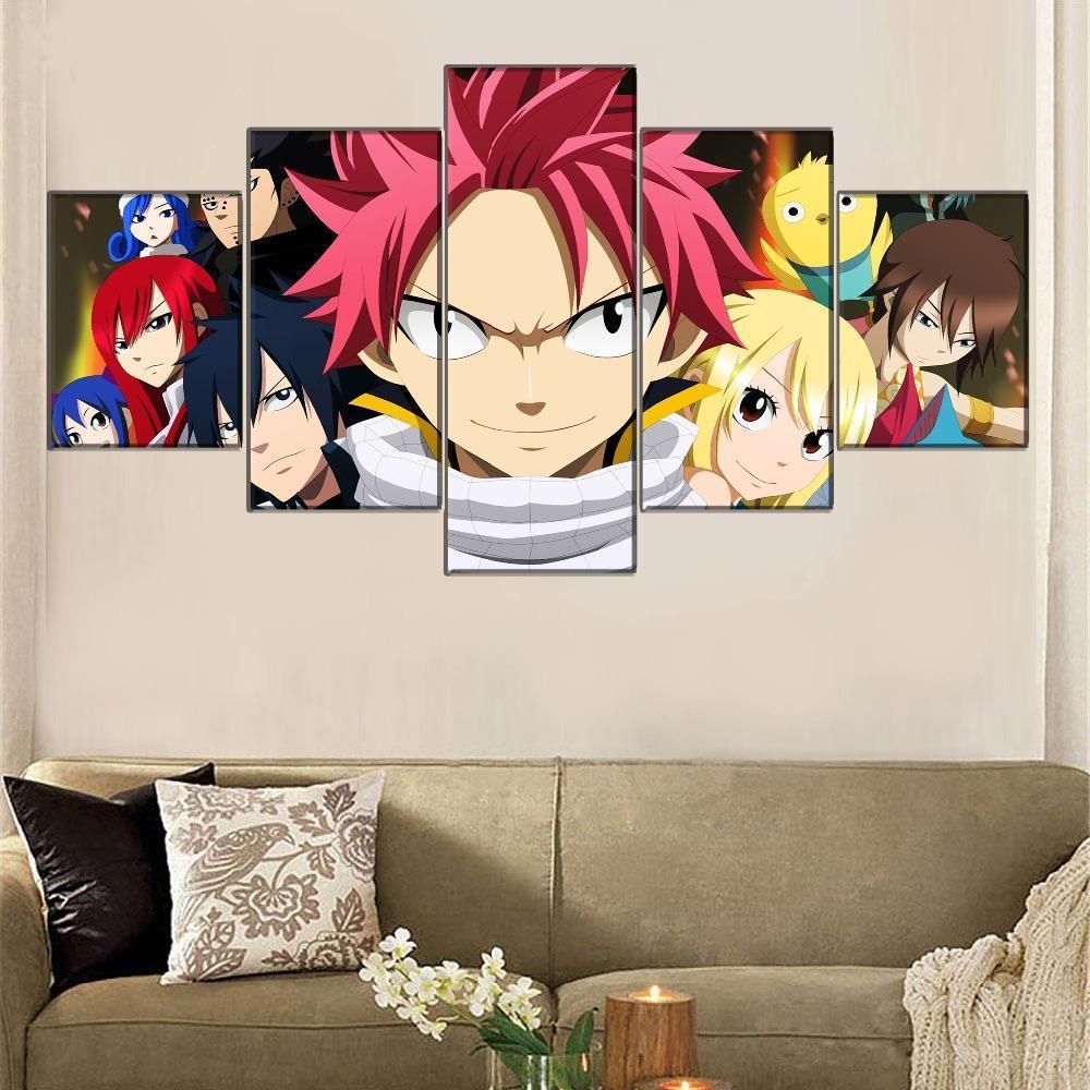 Fairy Tail Characters 6 Anime Canvas Wall Art