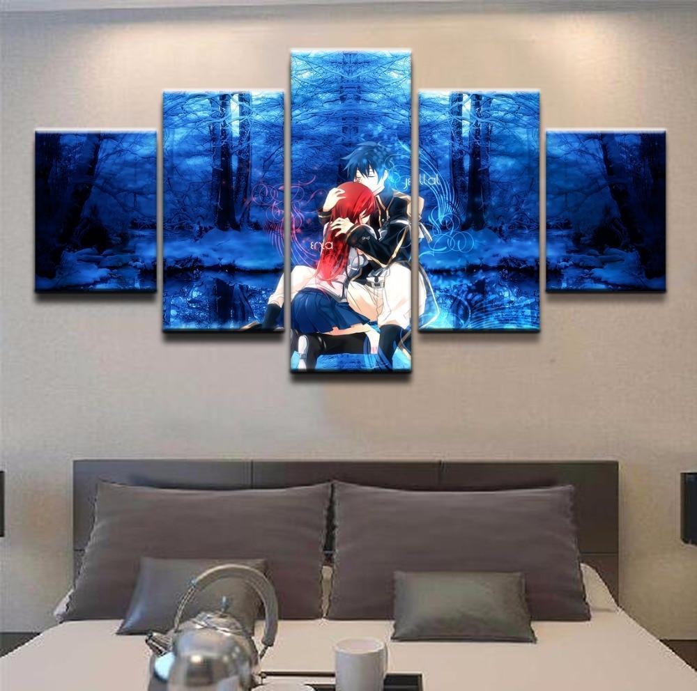 Fairy Tail Erza And Jellal 1 Anime Canvas Wall Art