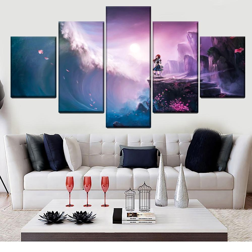 Fairy Tail Erza Scarlet 10 Anime Canvas Wall Art