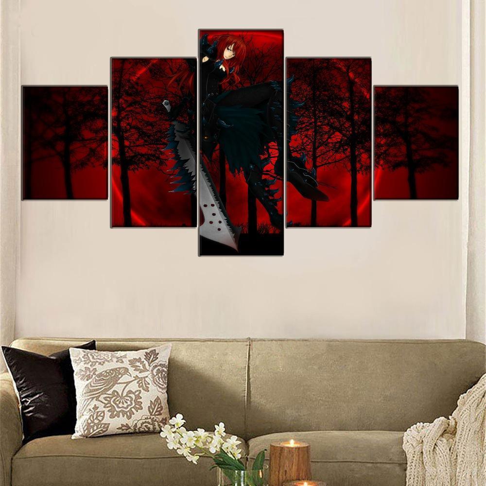 Fairy Tail Erza Scarlet 11 Anime Canvas Wall Art