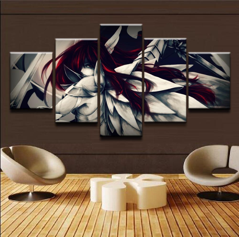 Fairy Tail Erza Scarlet 2 Anime Canvas Wall Art
