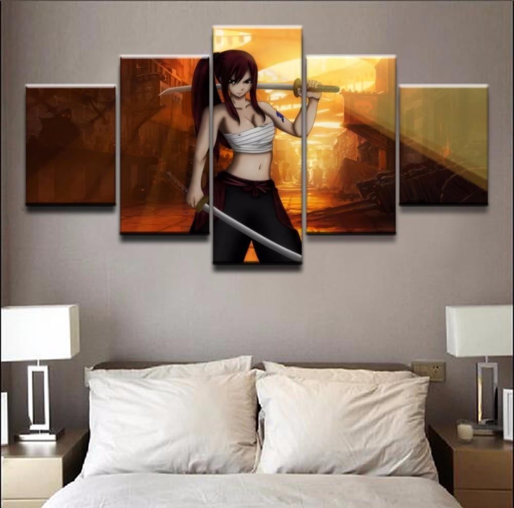 Fairy Tail Erza Scarlet 3 Anime Canvas Wall Art