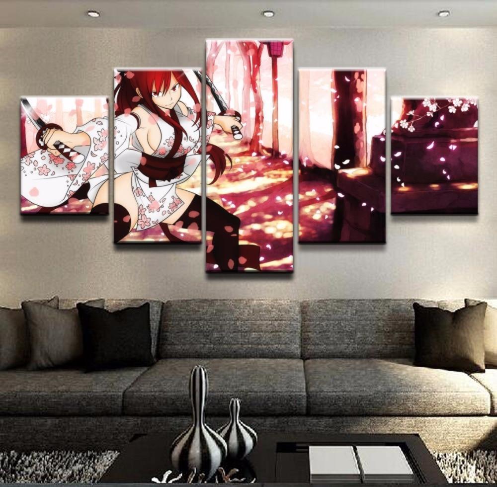 Fairy Tail Erza Scarlet 4 Anime Canvas Wall Art