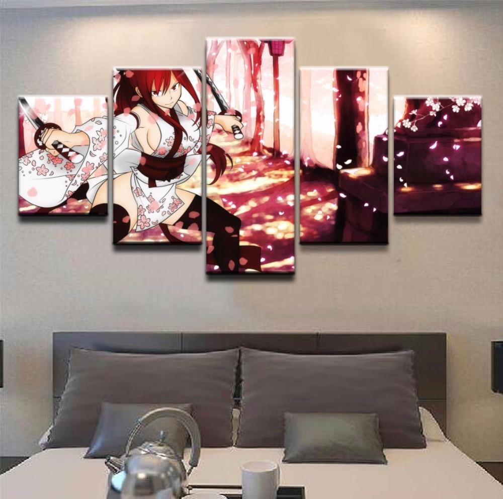 Fairy Tail Erza Scarlet 4 Anime Canvas Wall Art