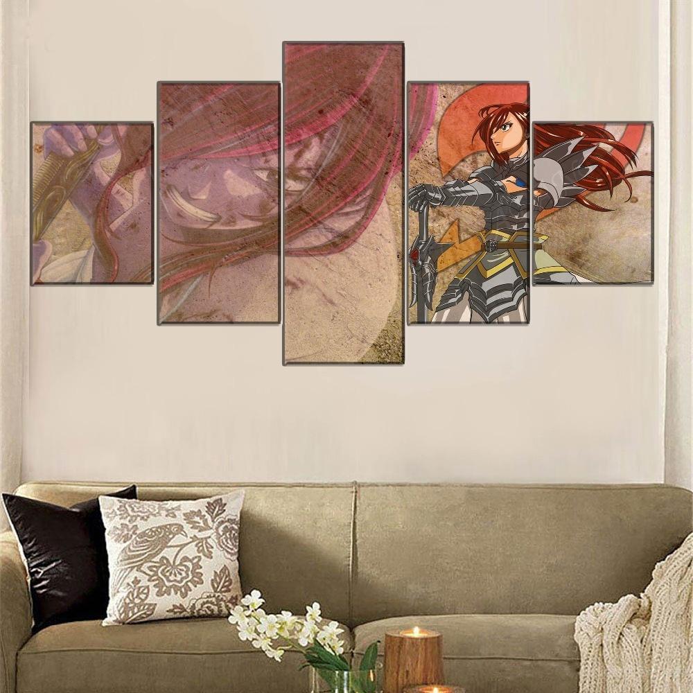 Fairy Tail Erza Scarlet 9 Anime Canvas Wall Art