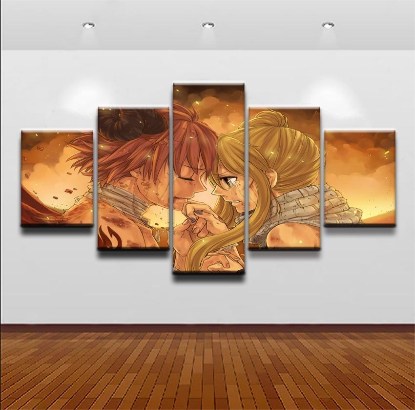 Fairy Tail Natsu And Lucy 3 Anime Canvas Wall Art