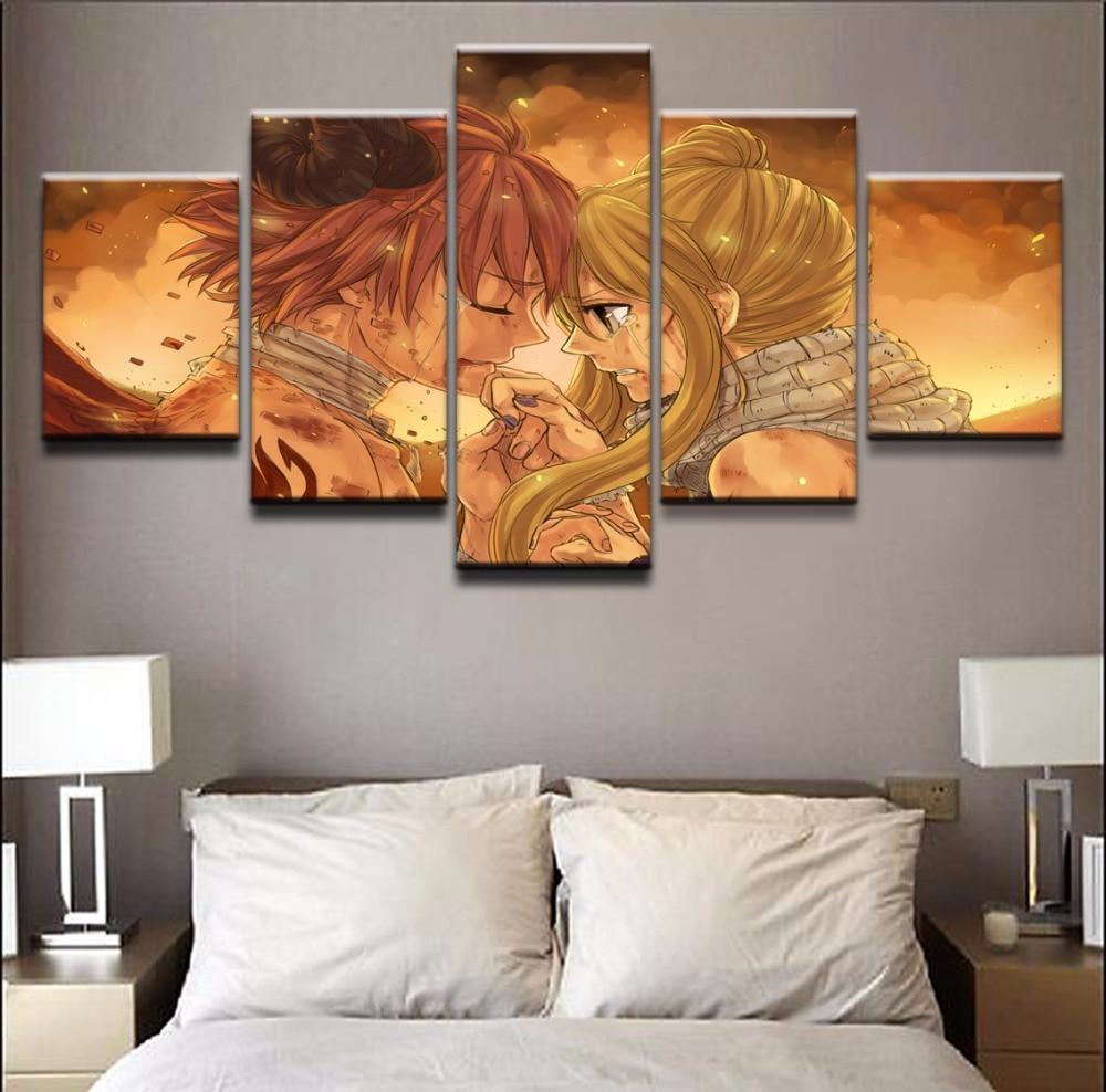 Fairy Tail Natsu And Lucy 3 Anime Canvas Wall Art