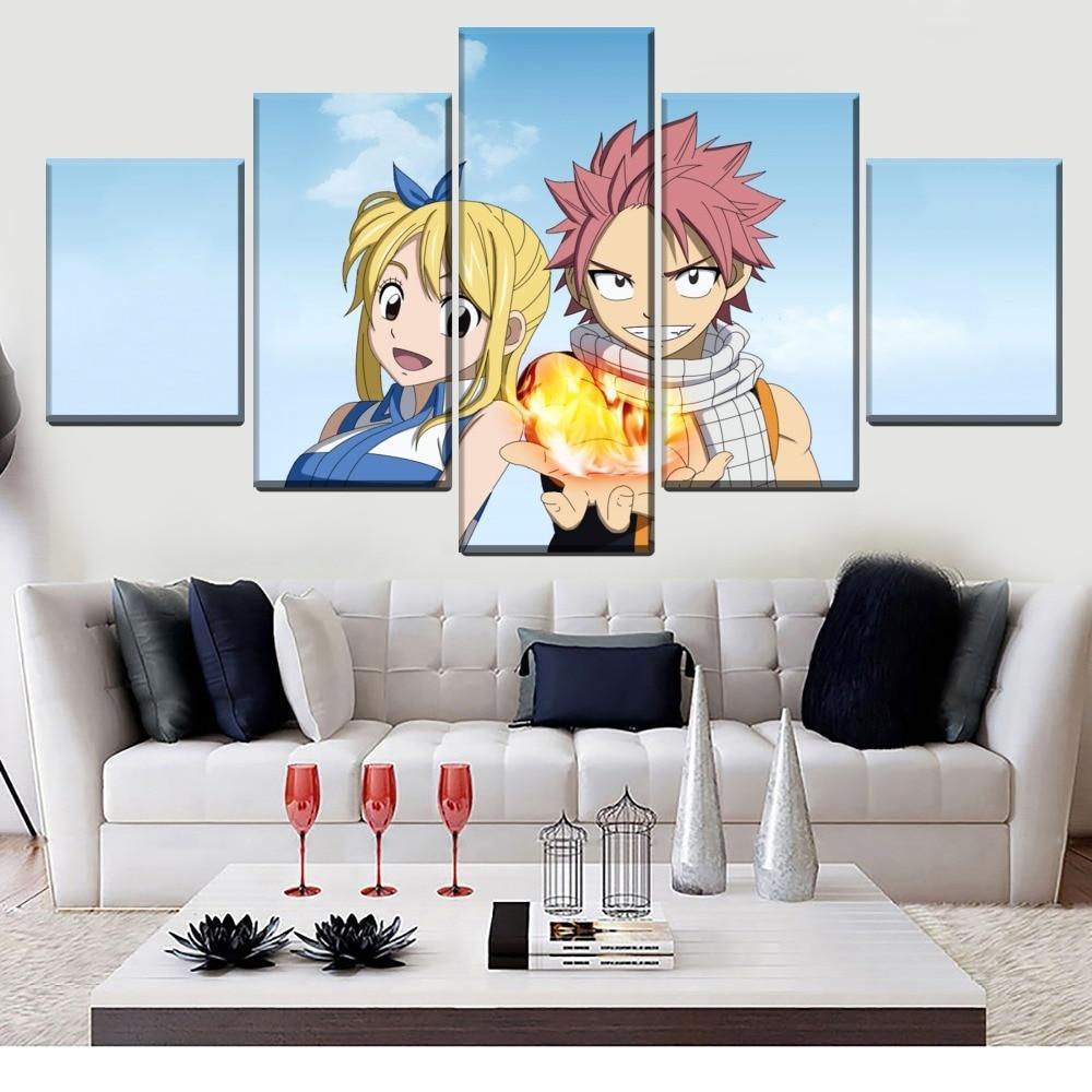 Fairy Tail Natsu And Lucy 4 Anime Canvas Wall Art