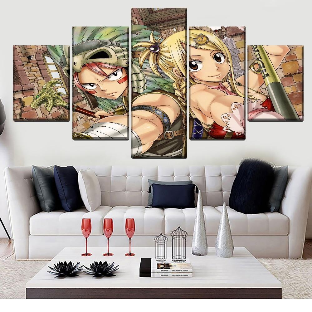 Fairy Tail Natsu And Lucy 5 Anime Canvas Wall Art