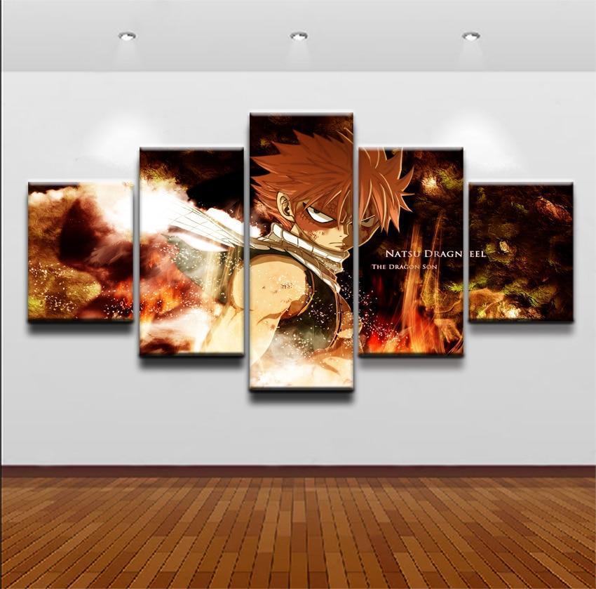 Fairy Tail Natsu Dragneel 4 Anime Canvas Wall Art