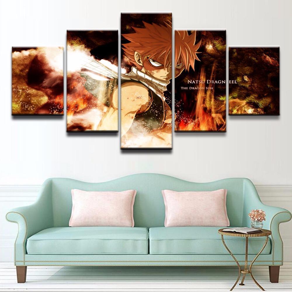 Fairy Tail Natsu Dragneel 4 Anime Canvas Wall Art