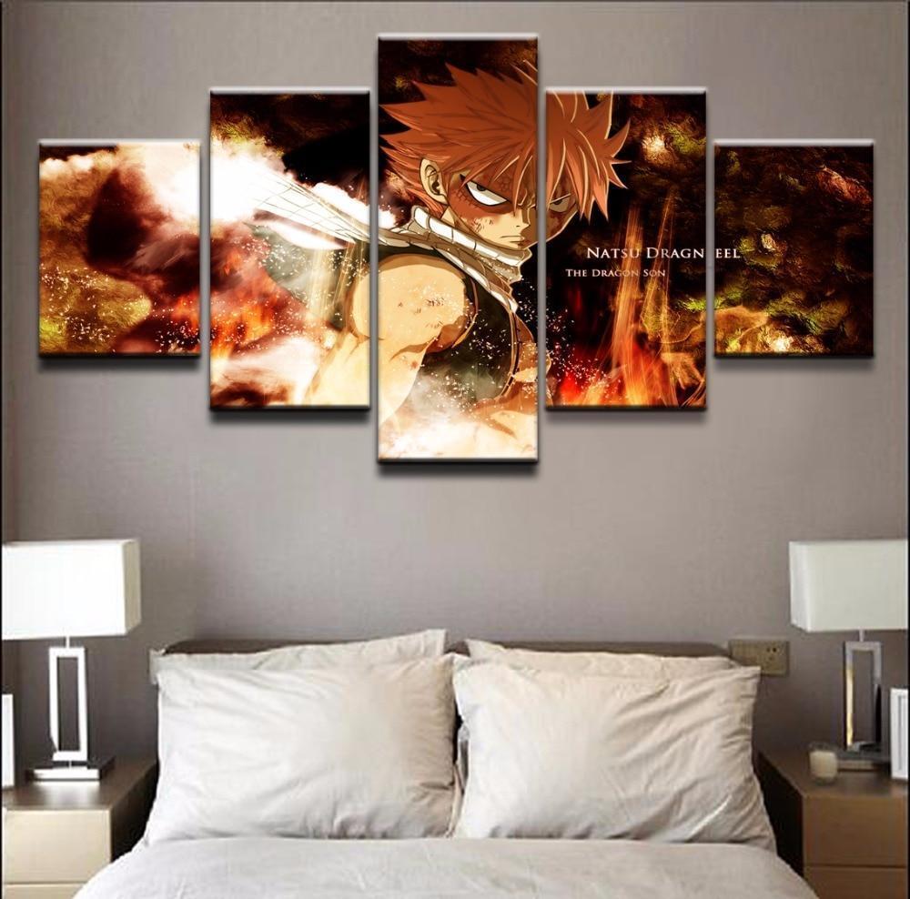 Fairy Tail Natsu Dragneel 4 Anime Canvas Wall Art