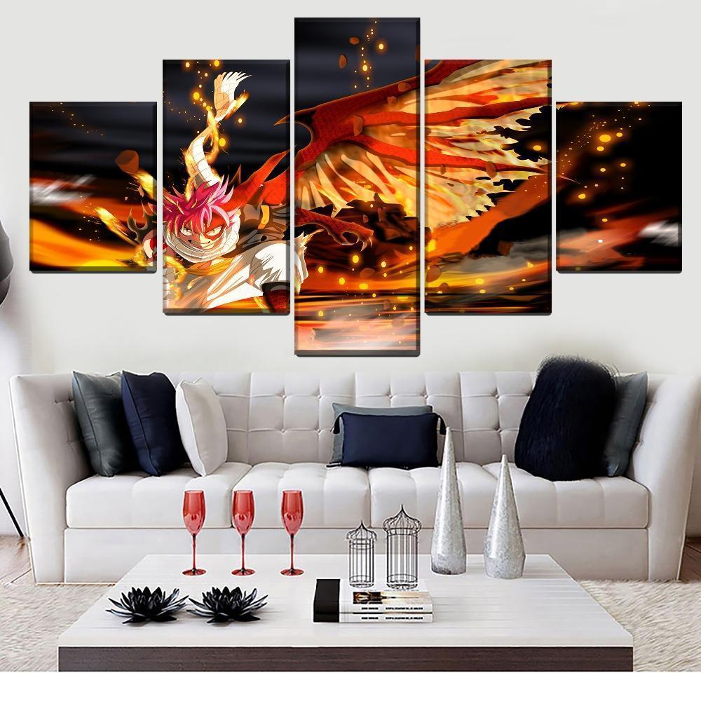 Fairy Tail Natsu Dragneel 5 Anime Canvas Wall Art