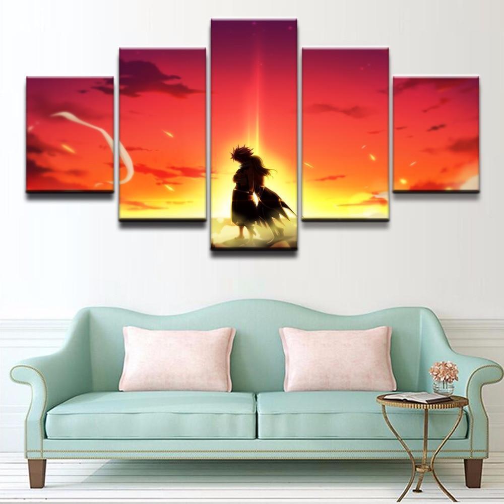 Fairy Tail Natsu Dragneel And Lucy Heartfilia 1 Anime Canvas Wall Art