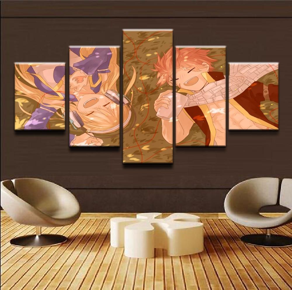 Fairy Tail Natsu Dragneel And Lucy Heartfilia 2 Anime Canvas Wall Art