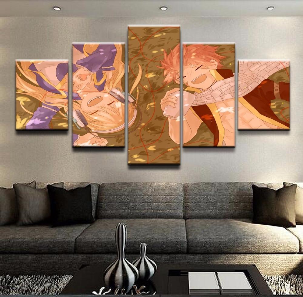 Fairy Tail Natsu Dragneel And Lucy Heartfilia 2 Anime Canvas Wall Art