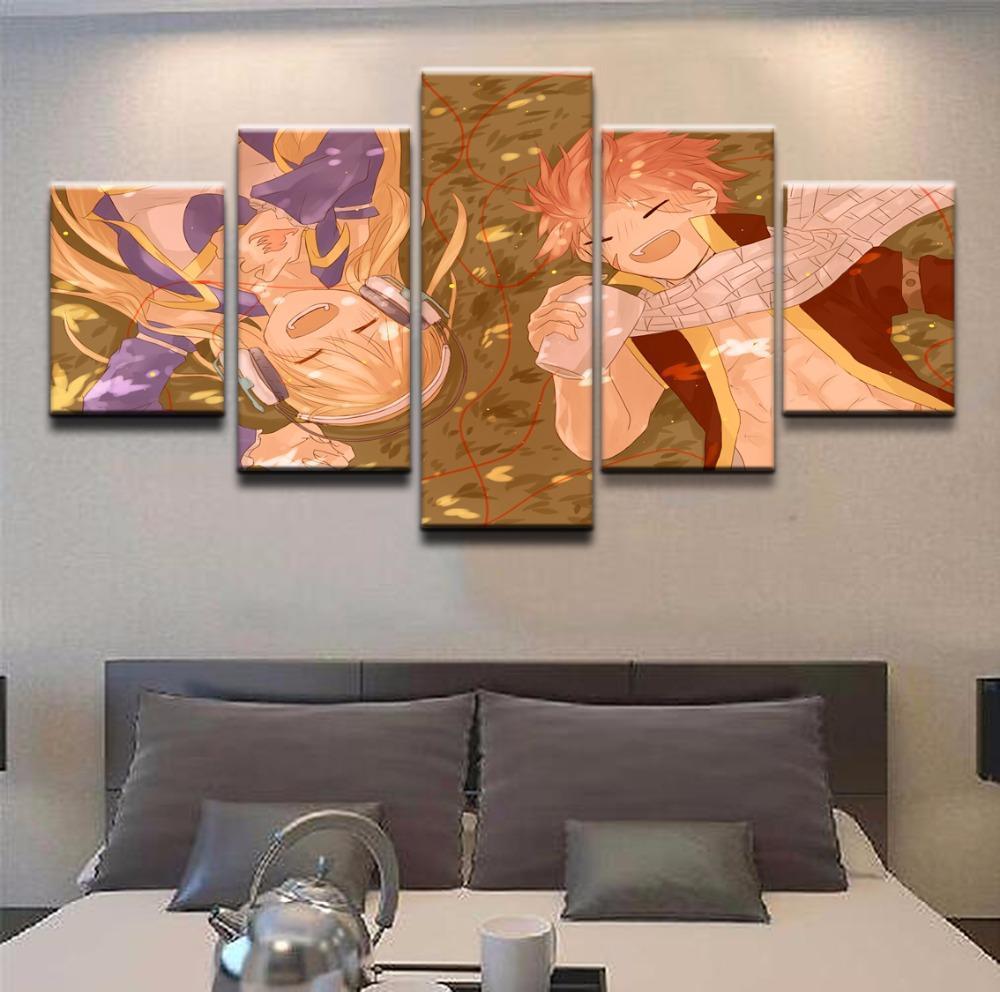 Fairy Tail Natsu Dragneel And Lucy Heartfilia 2 Anime Canvas Wall Art