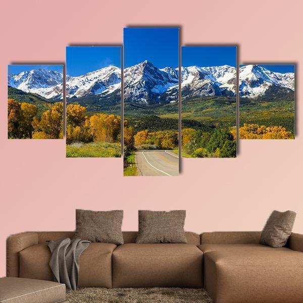 Fall Season In Colorado Nature Canvas Wall Art
