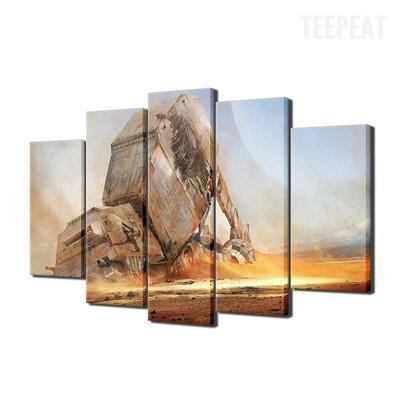 Fallen At At Movie Canvas Wall Art