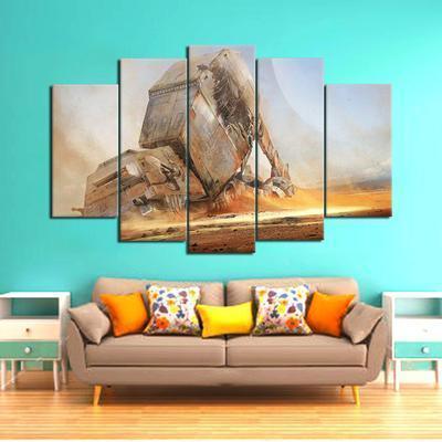 Fallen At At Movie Canvas Wall Art