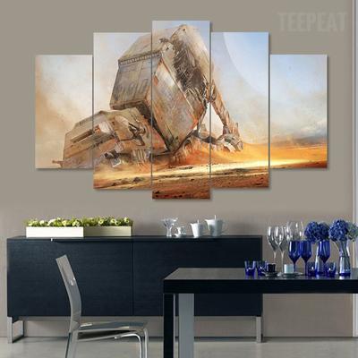 Fallen At At Movie Canvas Wall Art